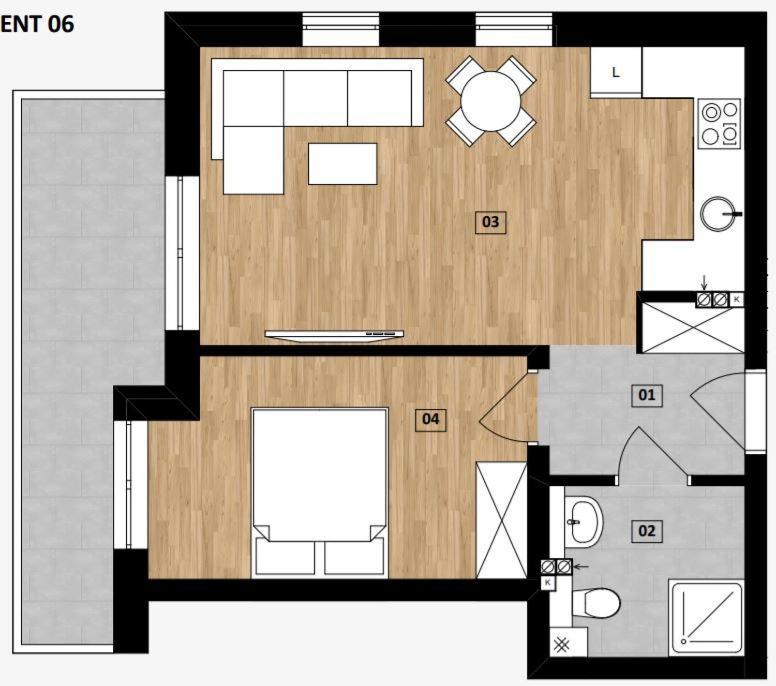 Apartament Baltic Residence Pobierowo Eksteriør bilde